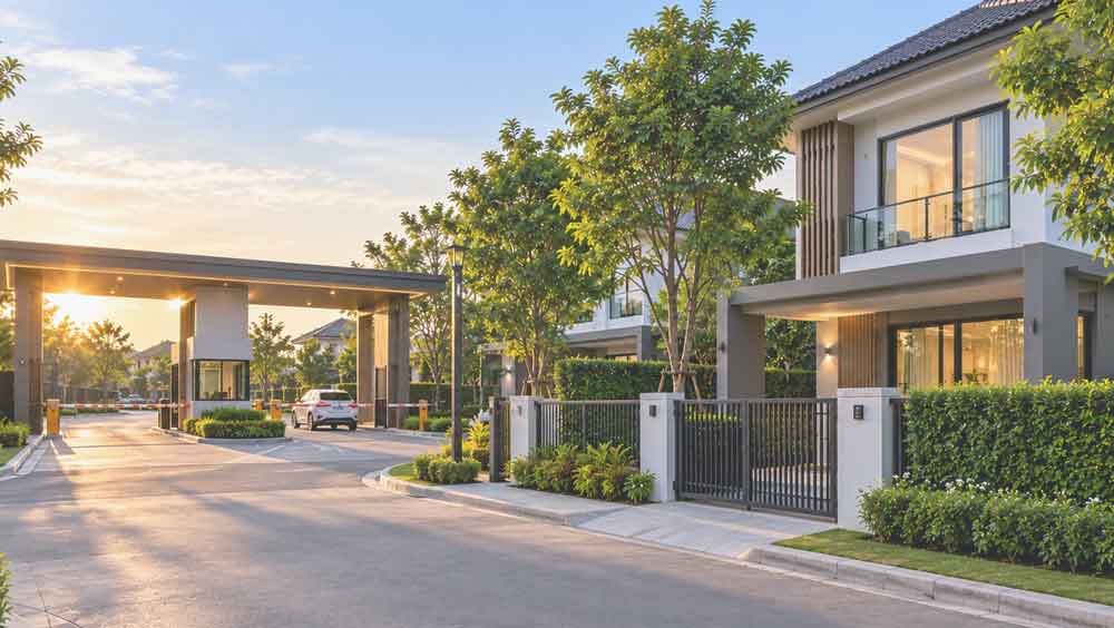 บ้านใกล้ทางเข้าโครงการดีไหม มีข้อควรระวังอะไร